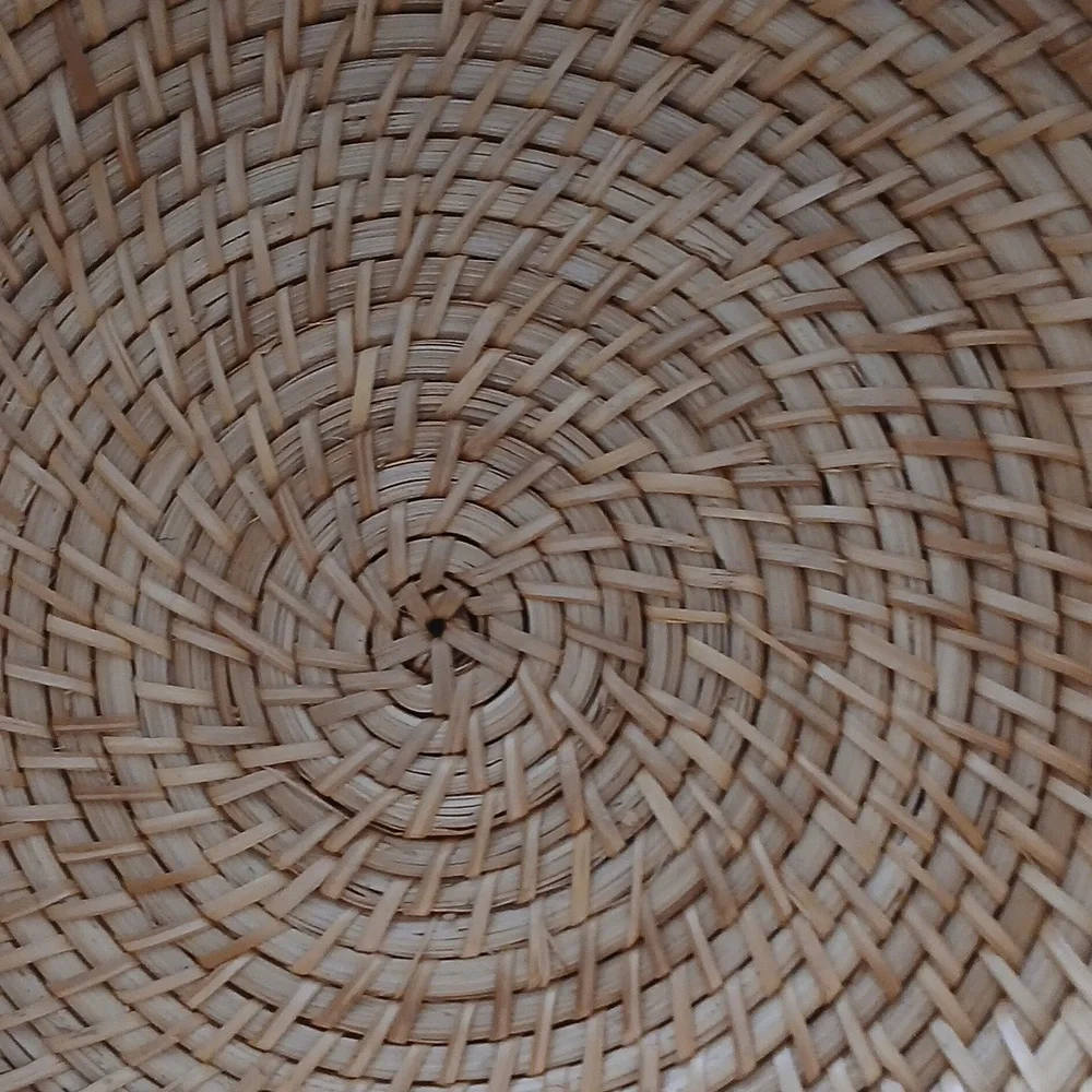 Natural Woven Basket Bowl 15.5" Circumference, Base 8" Circ. - Picture 4 of 4